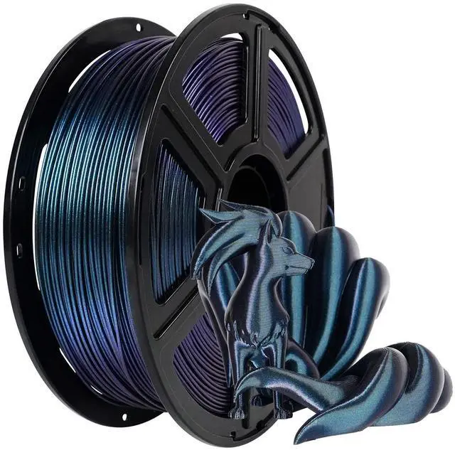 Alt view image 6 of 10 - PETG Pro Filament 1.75mm +/- 0.02mm Burnt Titanium, Color Changeable 3D Printer Filament 1kg, Chameleon 3D Printing Filament Changing Colors with Light, Perfectly Hide The Layer Line