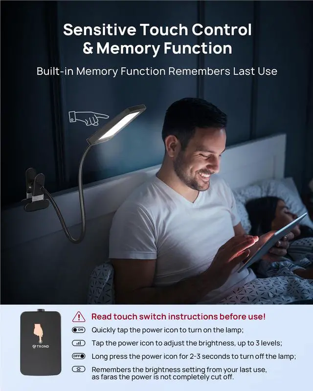Alt view image 12 of 14 - LED Desk Lamp with Clamp, 1000LM Super Bright 3-Level Dimmable Desk Light 6000K Daylight, Extra-Long Flexible Gooseneck Clip on Light, Eye-Care Clamp Lamp for Painting, Workbench,Reading, Sewing