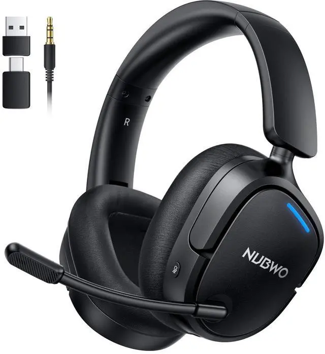 Alt view image 8 of 14 - Wireless Gaming Headset for PS5, PS4, PC, Laptop, Mac, 3 in 1 Gaming Headphones with 7.1 Surround Sound, Noise Canceling Mic, 20ms Low-Latency, 80Hr Battery, 2.4GHz/Bluetooth 5.4/3.5mm Wired