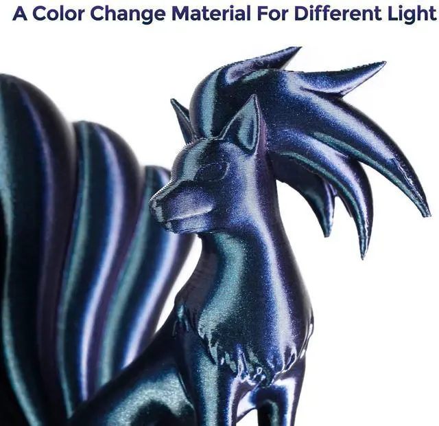 Alt view image 7 of 10 - PETG Pro Filament 1.75mm +/- 0.02mm Burnt Titanium, Color Changeable 3D Printer Filament 1kg, Chameleon 3D Printing Filament Changing Colors with Light, Perfectly Hide The Layer Line
