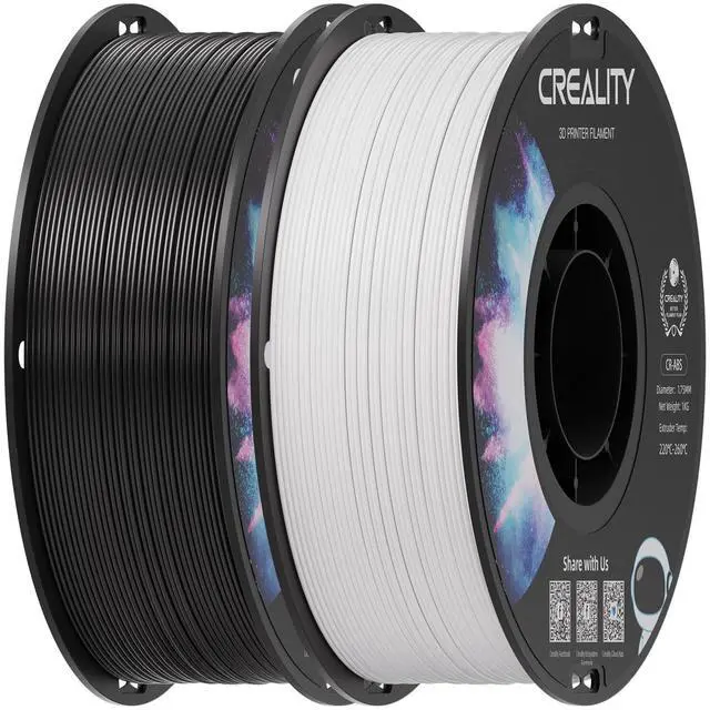 Alt view image 8 of 14 - 2 kg Black & White ABS Filament 1.75mm, 3D Printer Filament Bundle, Excellent Resistance, Odorless Non-Toxic, Stability, Tough (Black & White)