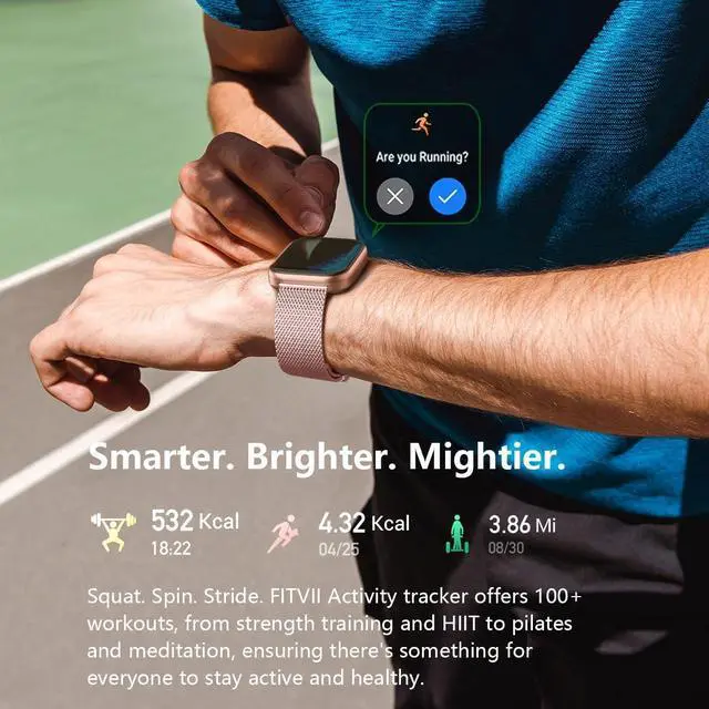 Alt view image 12 of 14 - Health & Fitness Tracker (Answer/Make Calls), Smart Watch with 24/7 Heart Rate and Blood Pressure, Sleep Tracking, Blood Oxygen Monitor, 120+ Sport Modes Activity Tracker for Women Men
