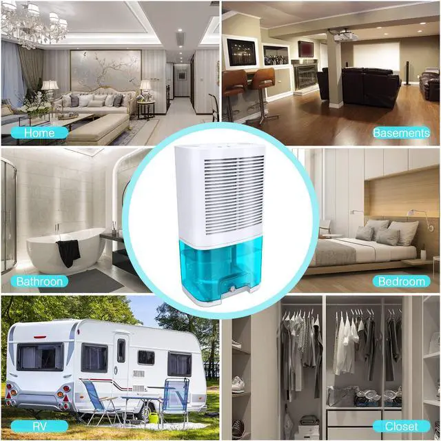 Alt view image 11 of 12 - Dehumidifier 68oz(2000ml) Small Dehumidifier with Drain Hose for Up to 650 sq.ft Ultra Quiet Mini Portable Air for Home Basements Bathroom Bedroom Closet Kitchen RV