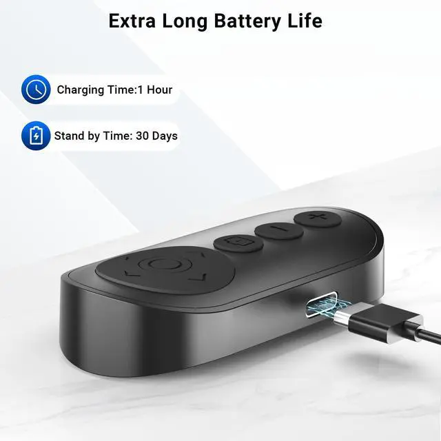 Alt view image 14 of 14 - Wireless Camera Remote Control with Zoom for iPhone & Android, Bluetooth Camera Remote Shutter with Front/Rear Camera Switch for Photo & Video, Smartphone Bluetooth Clicker for TikTok.