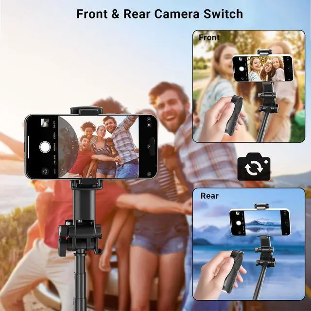 Alt view image 12 of 14 - Wireless Camera Remote Control with Zoom for iPhone & Android, Bluetooth Camera Remote Shutter with Front/Rear Camera Switch for Photo & Video, Smartphone Bluetooth Clicker for TikTok.