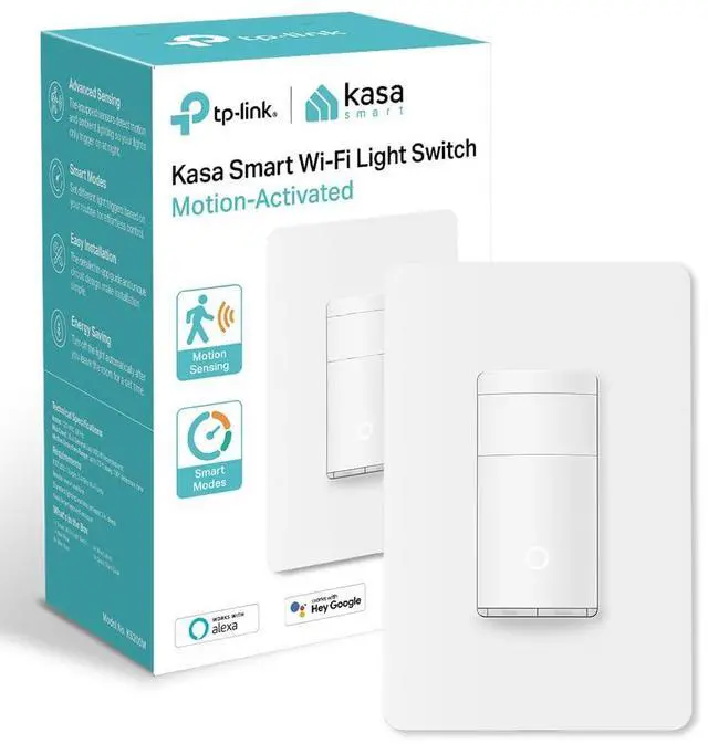 Alt view image 7 of 12 - WiFi Motion Sensor Switch, Single Pole, Needs Neutral Wire, 2.4GHz Wi-Fi Light Switch, Compatible with Alexa & Google Home, UL Certified, No Hub Required(KS200M),White,1-Pack