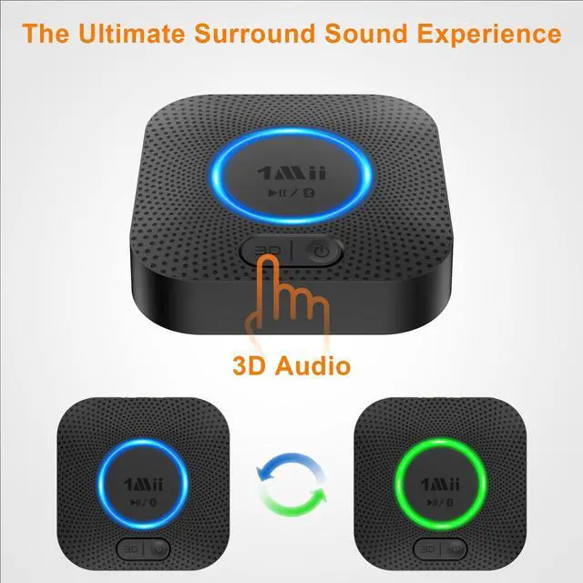 Alt view image 12 of 14 - B06+ Bluetooth Receiver, Hi-Fi Wireless Audio Adapter, Bluetooth 5.3 Receiver with 3D Surround aptX HD aptX Low Latency for Home Music Streaming Stereo System
