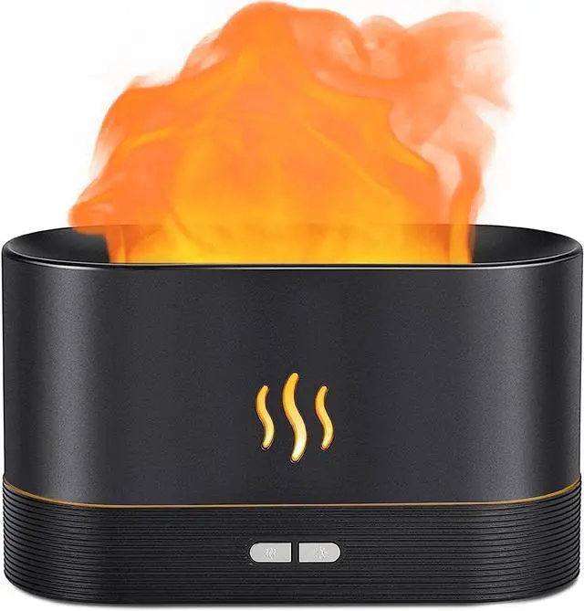 Alt view image 8 of 14 - Flame Air Diffuser Humidifier,Upgraded Scent Diffuser for Essential Oils,Ultrasonic Aromatherapy,Fire Mist Humidi with 2 Brightness,Auto-Off Function for Room Home Office(Black)