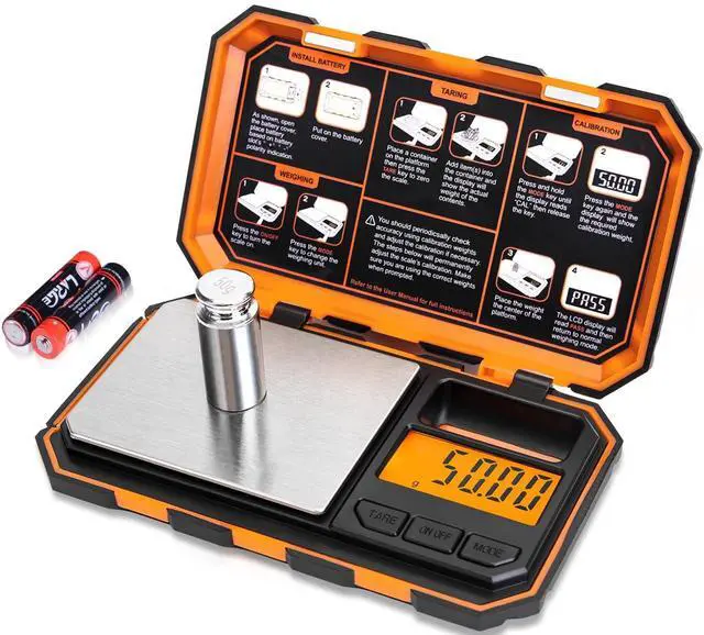 Alt view image 8 of 14 - Digital Pocket Scale, 500g x 0.01g Gram Scale, Mini Scale 6 Units Jewelry Scale with LCD Display, Tare Function for Food, Jewelry, Coin, Coffee
