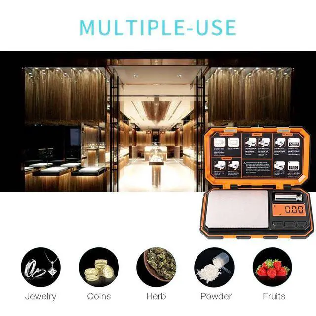 Alt view image 14 of 14 - Digital Pocket Scale, 500g x 0.01g Gram Scale, Mini Scale 6 Units Jewelry Scale with LCD Display, Tare Function for Food, Jewelry, Coin, Coffee