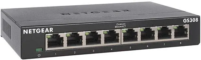Alt view image 7 of 12 - 8-Port Gigabit Ethernet Unmanaged Essentials Switch (GS308) - Home Network Hub, Office Ethernet Splitter, Plug-and-Play, Silent Operation, Desktop or Wall Mount