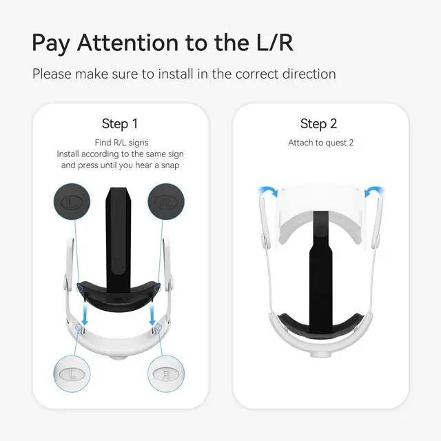Alt view image 13 of 14 - K2 Comfort Head Strap Accessories Compatible with Oculus/Meta Quest 2, Elite Strap Replacement for Enhanced Support of VR Headset, NOT for Meta Quest 3/3S