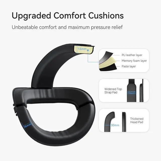 Alt view image 11 of 14 - K2 Comfort Head Strap Accessories Compatible with Oculus/Meta Quest 2, Elite Strap Replacement for Enhanced Support of VR Headset, NOT for Meta Quest 3/3S