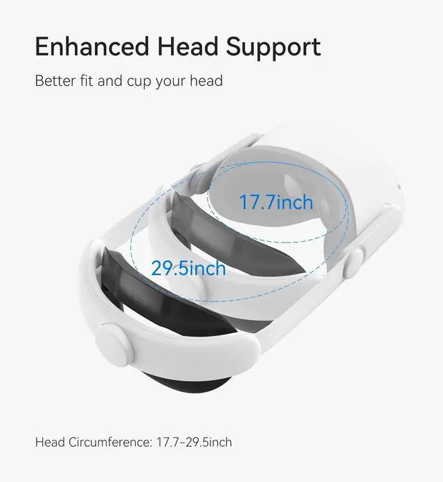 Alt view image 14 of 14 - K2 Comfort Head Strap Accessories Compatible with Oculus/Meta Quest 2, Elite Strap Replacement for Enhanced Support of VR Headset, NOT for Meta Quest 3/3S