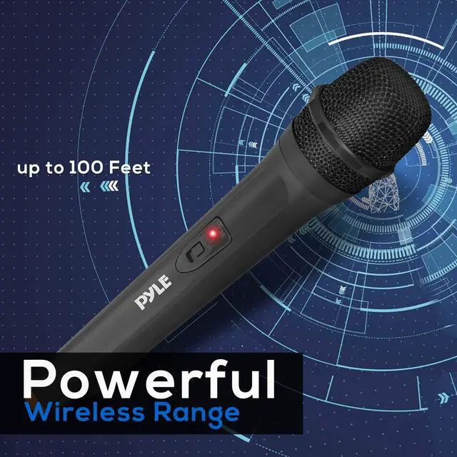 Alt view image 10 of 14 - Portable VHF Wireless Microphone System - Professional Battery Operated Handheld Dynamic Unidirectional Cordless Microphone Transmitter Set W/Adapter Receiver, for PA Karaoke DJ Party, Black