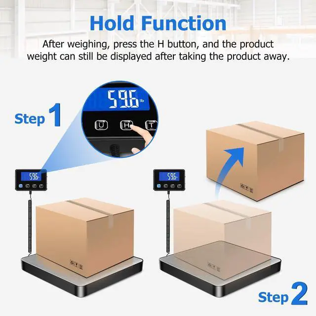 Alt view image 11 of 14 - Shipping Scale, 440lb/0.35oz High Accurate Digital Postal Scale with Hold/Tare Function, Shipping Scale for Small Business, Packages, Luggage, Home Use, Battery & Charging Cable Include