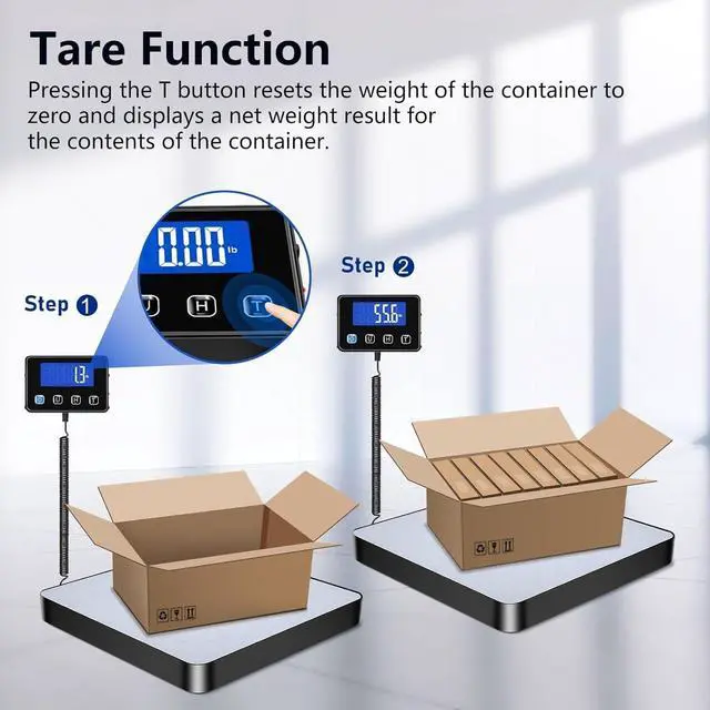 Alt view image 12 of 14 - Shipping Scale, 440lb/0.35oz High Accurate Digital Postal Scale with Hold/Tare Function, Shipping Scale for Small Business, Packages, Luggage, Home Use, Battery & Charging Cable Include