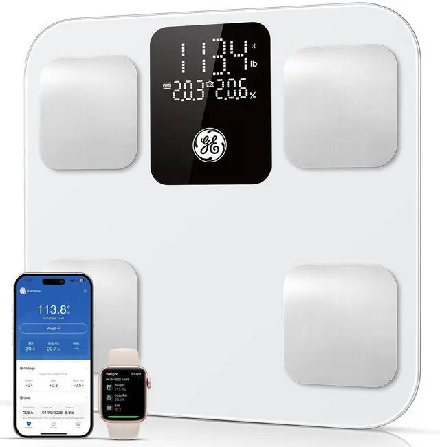Alt view image 8 of 14 - Smart Scale for Body Weight: Body Fat, BMI, Digital Bathroom Scale - 14 Body Composition Analyzer Health Monitor, Highly Accurate Bluetooth Weighing Scale with App 400 lb, 11 Inch