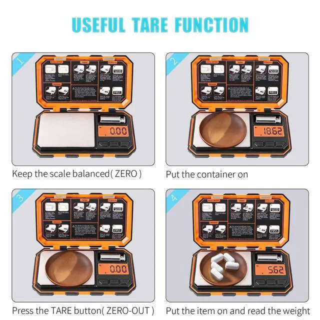 Alt view image 13 of 14 - Digital Pocket Scale, 500g x 0.01g Gram Scale, Mini Scale 6 Units Jewelry Scale with LCD Display, Tare Function for Food, Jewelry, Coin, Coffee