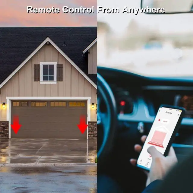 Alt view image 12 of 14 - Tuya Smart WiFi Switch Garage Door Opener Controller Compatible with Alexa Echo Google Home SmartLife/Tuya APP Control No Hub Required