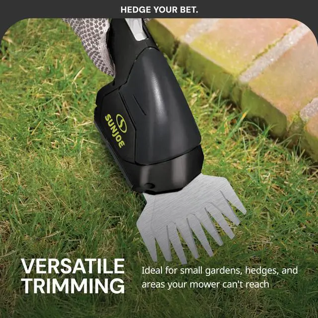 Alt view image 12 of 14 - HJ604C 2-in-1 Cordless Grass Shear and Hedge Trimmer, 7.2V Handheld Electric Shrub Trimmer Grass Cutter, 1250 RPM Steel Blades, Rechargeable Lithium-Ion Battery and Charger Included