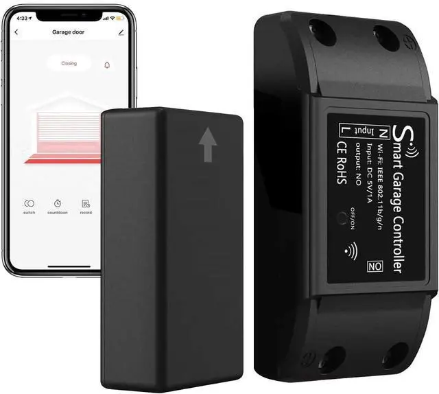 Alt view image 6 of 10 - Wireless Smart Wi-Fi Garage Door Opener TUYA and Smart Life APP Real-time Monitoring, DIY Home Security