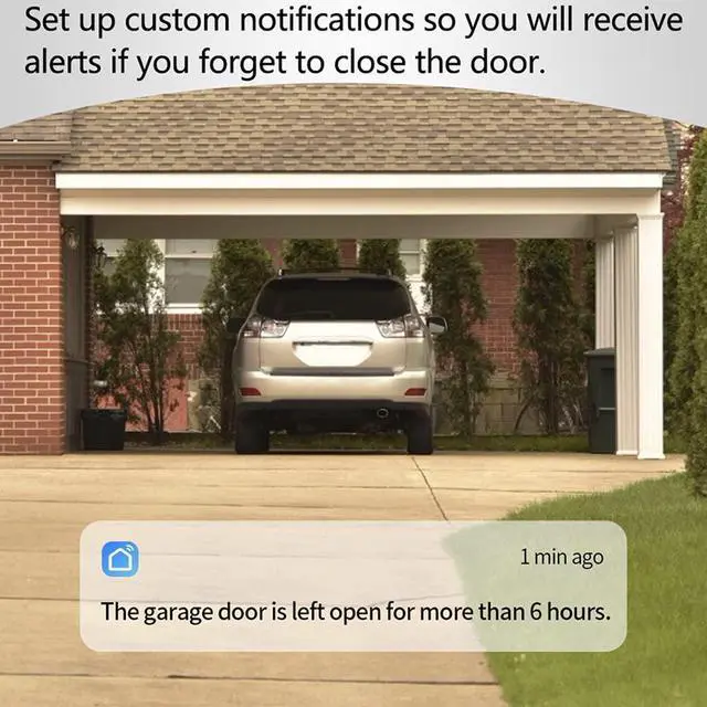 Alt view image 9 of 14 - Smart Wi-Fi Garage Door Opener Remote,APP Control, Compatible with Alexa, Google Assistant, Siri, No Hub Required