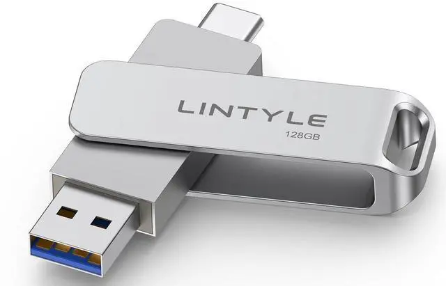 Alt view image 8 of 14 - 128GB External SSD Solid State Flash Drive, Up to 450MB/s, USB 3.2 Gen1, Dual Type-C & USB A, Metal Swivel Design, External SSD Thumb Drive for iPhone, Android, PC, Mac, Tablet, TV