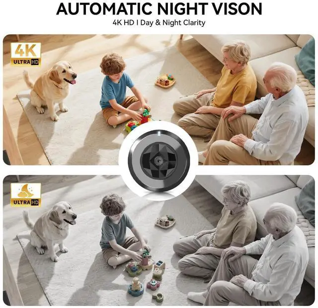 Alt view image 13 of 14 - 2026 Mini Wireless Security Camera HD Small Magnetic Home WiFi Micro Camera Nanny Cam with Motion Detection Cloud & SD Storage Night Vision Tiny Cameras Wide Angle for Home Baby Office Indoor