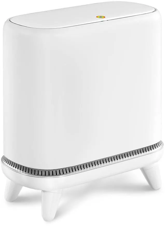 Alt view image 7 of 12 - Bathroom Trash Can with Lid, Vacuum Adsorption Small Garbage Can 3.2 Gallon Press Top Lid Trash Bin with Legs Waterproof Waste Basket for Bathroom Bedroom Office Home RV