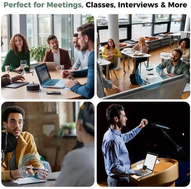 Alt view image 14 of 14 - AI Digital Voice Recorder with Playback: AI Transcribe & Summarize Voice Activated Recorder with OTG - Portable Tape Recorder for Meeting & Lectures