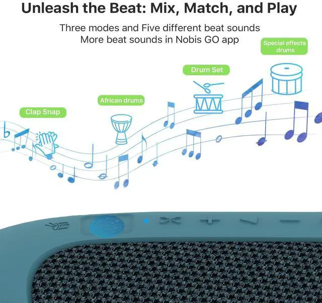Alt view image 12 of 14 - Clip N1 Portable Bluetooth Speaker with App, Beat Mode, Up to 24H Playtime, IP68 Waterproof, BT 5.3, HD Sound, Stereo Pairing, Custom EQ, Perfect for Outdoor, Home and Adventure (Blue)