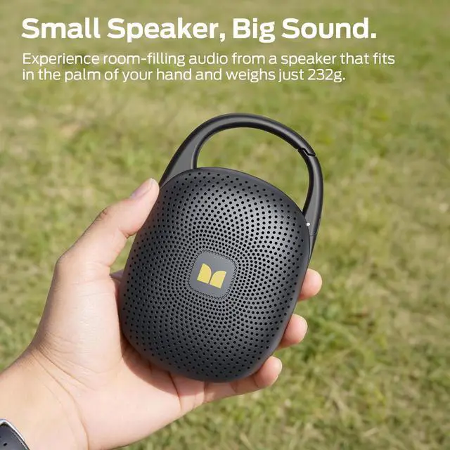 Alt view image 12 of 14 - Clip-On Speaker with Carabiner, Ultra-Portable Bluetooth 6.0 Shower Speaker IPX7 Waterproof, 29H Playtime Small Wireless Speaker for Hiking Camping Beach Outdoor Travel - Black