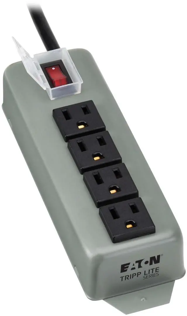 Alt view image 9 of 14 - series 4-Outlet Heavy Duty Power Strip, Metal, Mountable (Wall Mount & Under Desk), 6ft Extension Cord, On/Off Switch Cover, Industrial Garage Shop Work Bench Applications (UL603CB-6)