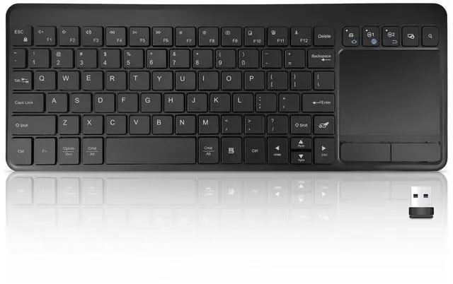 Alt view image 7 of 12 - Wireless Bluetooth Touchpad Keyboard with 3-Device(1*USB,2*BT) Portable Computer Keyboard for Laptop,Tablet,Mac,Windows,Android,Chrome OS