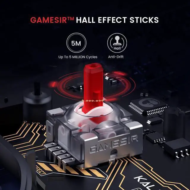 Alt view image 9 of 14 - Kaleid Wired Controller for Xbox Series X|S, Xbox One,Windows 10/11 & Steam, Plug and Play Gaming Gamepad, Transparent Video Game Controller with Hall Effect Joysticks/Hall Trigger