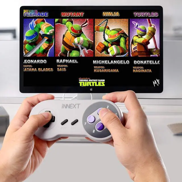 Alt view image 13 of 14 - 2 Pack 2.4 GHz Wireless USB Controller Compatible with SNES Games, SNES Retro USB PC Super Classic Controller for Windows PC MAC Linux Genesis Raspberry Pi Retropie (Multicolored Keys)