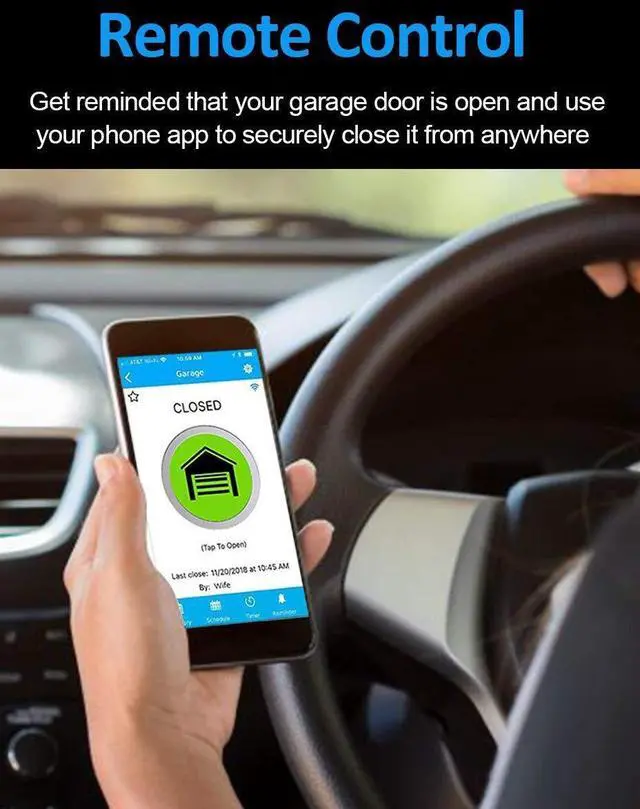 Alt view image 8 of 12 - Smart WiFi Garage Door Opener Remote Controller, Smartphone App Control, Compatible with Alexa, Google Assistant and IFTTT, No Hub Required