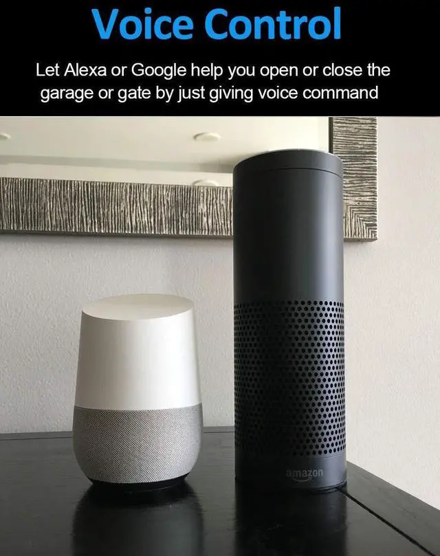 Alt view image 9 of 12 - Smart WiFi Garage Door Opener Remote Controller, Smartphone App Control, Compatible with Alexa, Google Assistant and IFTTT, No Hub Required