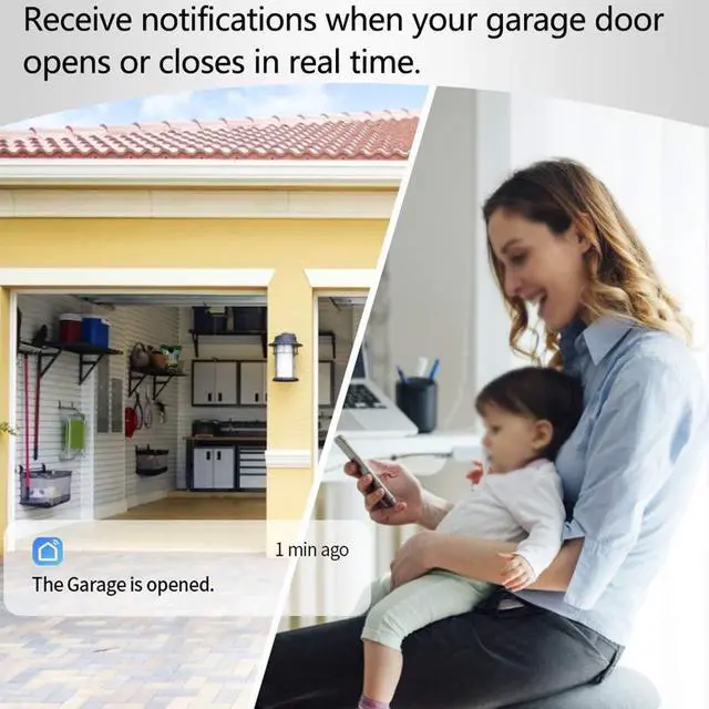 Alt view image 13 of 14 - Smart WiFi Garage Door Opener Remote,Work with Amazon Alexa,Google Assistant,Siri,iPhone, Android,Open and Close Garage Door from Anywhere,Only 2.4GHZ,No Hub Needed