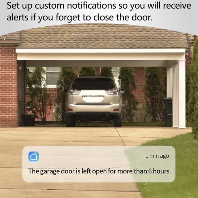 Alt view image 14 of 14 - Smart WiFi Garage Door Opener Remote,Work with Amazon Alexa,Google Assistant,Siri,iPhone, Android,Open and Close Garage Door from Anywhere,Only 2.4GHZ,No Hub Needed