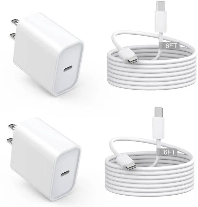 Alt view image 8 of 14 - USB C Charger for iPhone 17/16 Charger Fast Charging,Type C Charge Apple Fast USB C Wall Chargers Block Adapter 6FT Charging Cable Cord for iPhone 17 Pro Max/Air/16/16Pro/15/15 Plus/iPad Pro/Air/Mini