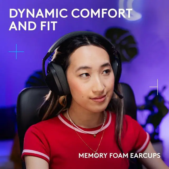 Alt view image 9 of 14 - G321 Lightspeed Wireless Bluetooth Gaming Headset, Dynamic Comfort and fit, 16 kHz Boom mic, 20+ hrs Battery, PC, PS4, PS5, Nintendo Switch, Mobile - Black