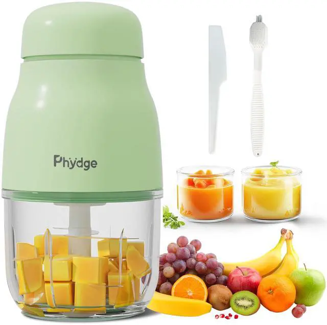 Alt view image 8 of 14 - Baby Food Maker, Green Baby Food Blender, 10oz Baby Food Puree Maker, Food Processor for Baby Foods Fruit Vegetable Meat, 10-Second Quick Soft Food Prep for Baby