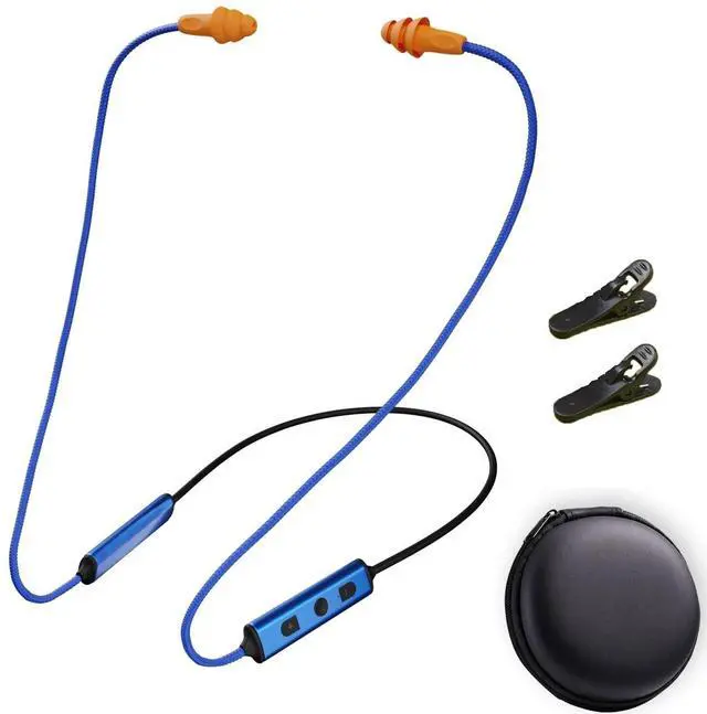 Alt view image 8 of 14 - Ear Plugs Bluetooth Headphones for Work, Neckband Wireless Earbuds, Noise Reduction in-Ear Earphones with Mic and Controls, Waterproof Earbuds with 20 Hours Battery, for Industrial Safety