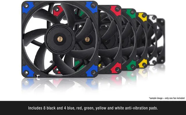 Alt view image 10 of 12 - NF-A12x15 PWM chromax.Black.swap, Premium Quiet Slim Fan, 4-Pin (120x15mm, Black)