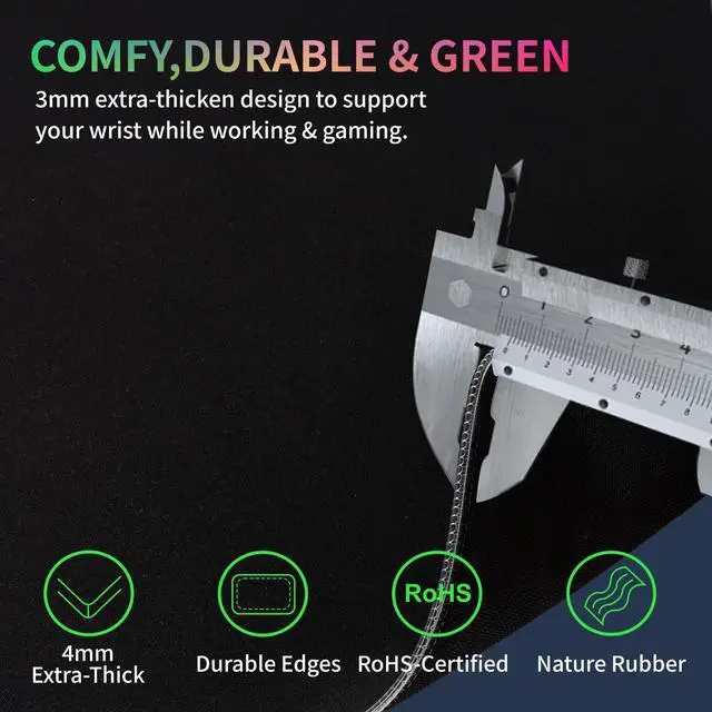 Alt view image 10 of 14 - RGB Gaming Mouse Pad with Wireless Charging 15W, LED Mouse Mat 31.5 * 11.8 in, 10 Light Modes Extra Large Mousepad Non-Slip Rubber Base Computer Keyboard Mat for Gaming, MacBook, PC, Laptop, Desk
