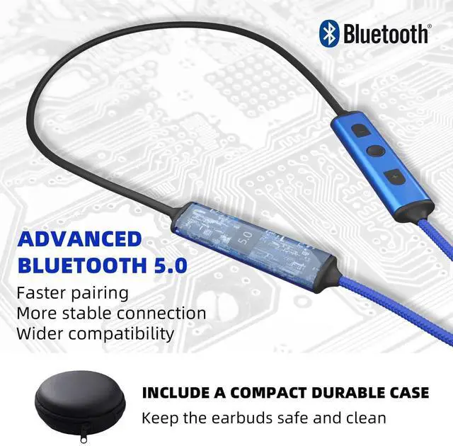 Alt view image 11 of 14 - Ear Plugs Bluetooth Headphones for Work, Neckband Wireless Earbuds, Noise Reduction in-Ear Earphones with Mic and Controls, Waterproof Earbuds with 20 Hours Battery, for Industrial Safety