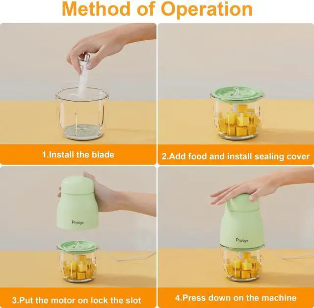 Alt view image 13 of 14 - Baby Food Maker, Green Baby Food Blender, 10oz Baby Food Puree Maker, Food Processor for Baby Foods Fruit Vegetable Meat, 10-Second Quick Soft Food Prep for Baby