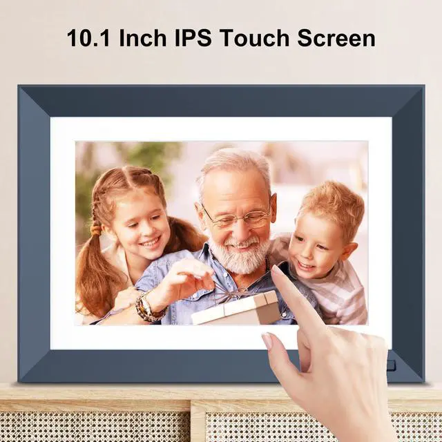 Alt view image 11 of 12 - 10.1-inch Digital Picture Frame WiFi-Photo-Frame - 16GB Smart Frame, IPS Touch Screen, Auto-Rotate, Slideshow, Load Photo Video from Phone to Digital Frame Via App Email, Free Cloud, Gifts for Mom Dad